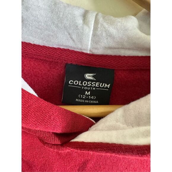 University of Indiana Hoosiers Red and White Colosseum Youth Hoodie Size Medium - Picture 4 of 6